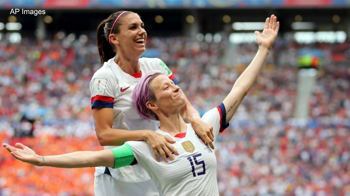 Megan Rapinoe applauds equal pay agreement for women’s soccer
