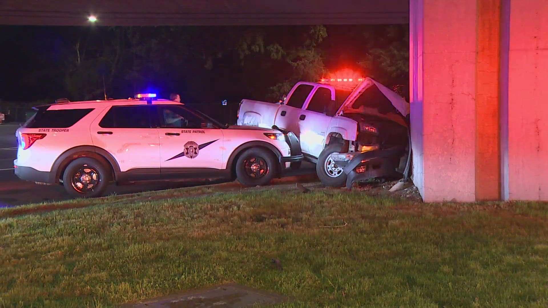 The chase of a stolen truck started in Snohomish County and ended in a crash near Sea-Tac Airport early Monday morning