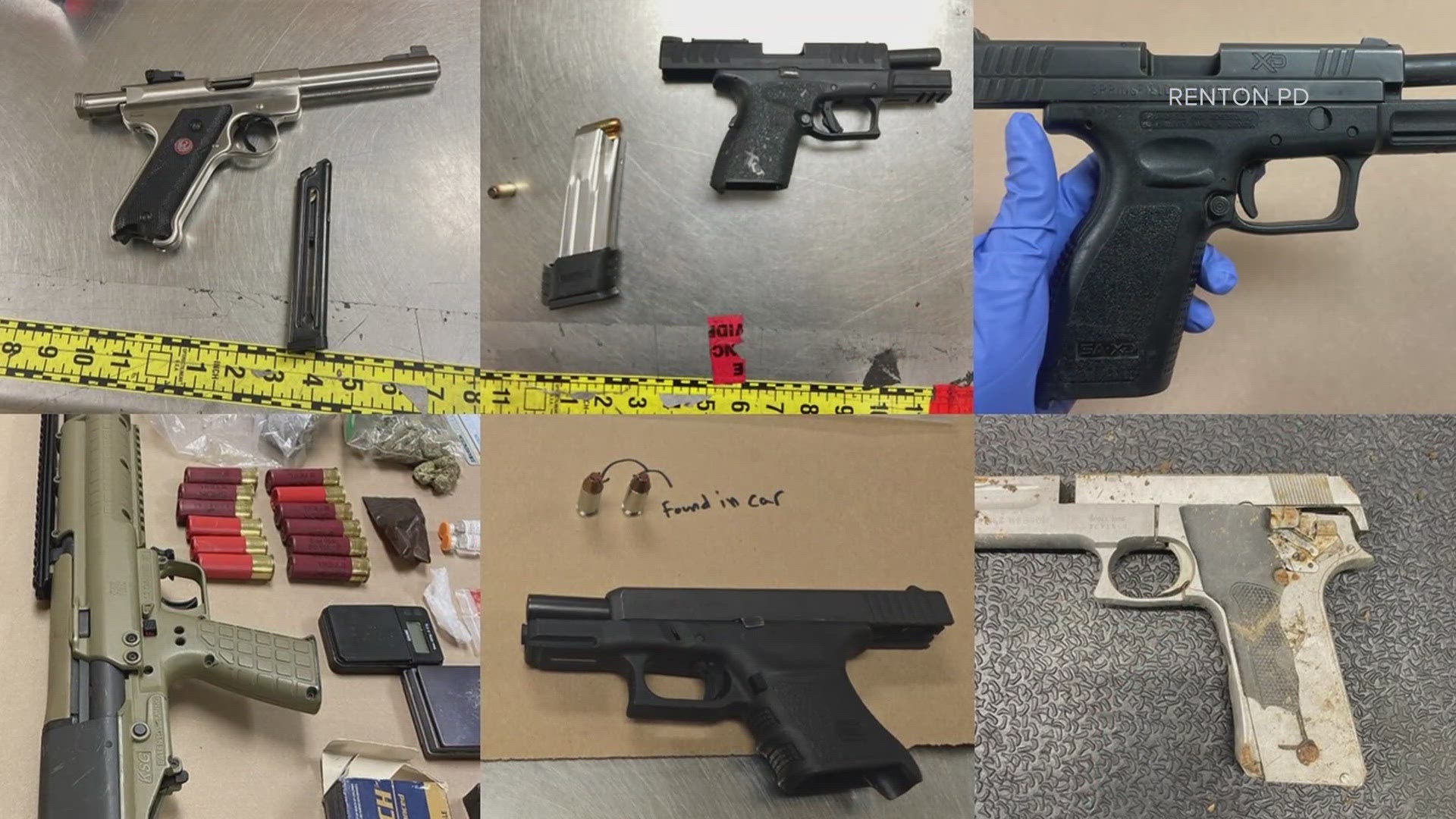 Renton police say 86% of the thefts involved guns being taken out of vehicles.