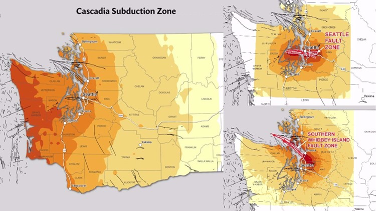 Pacific Northwest Earthquake Fault Lines