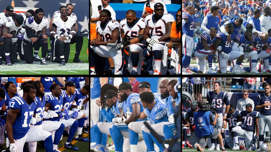 NFL Player Protests Sweep League After President Donald Trump's Remarks ...