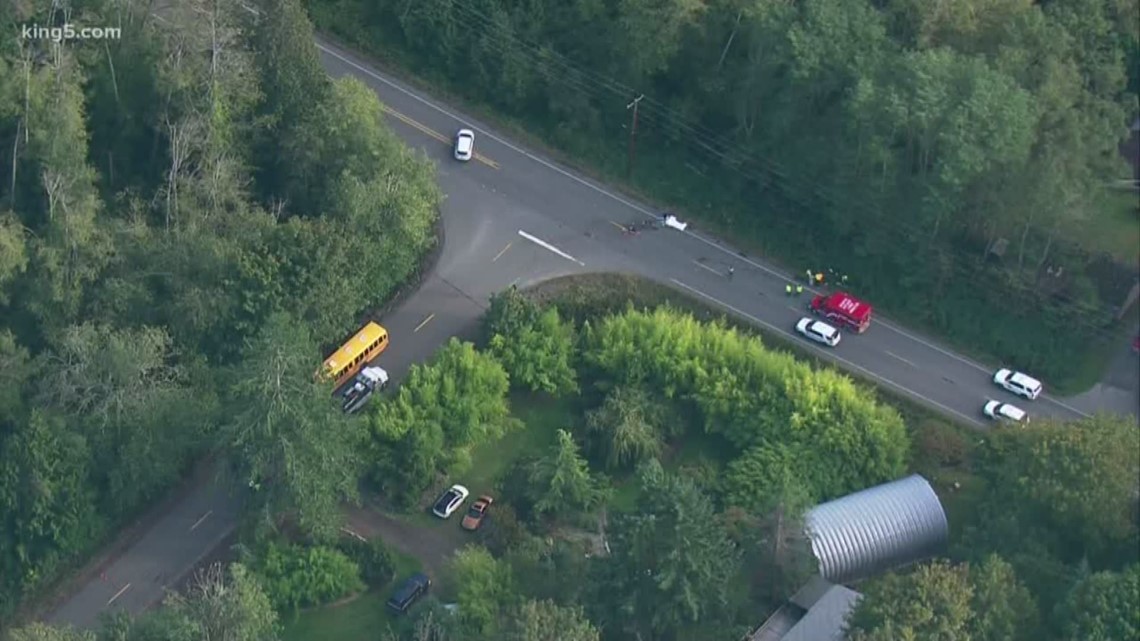 Motorcyclist died after hitting a loaded school bus in south Kitsap