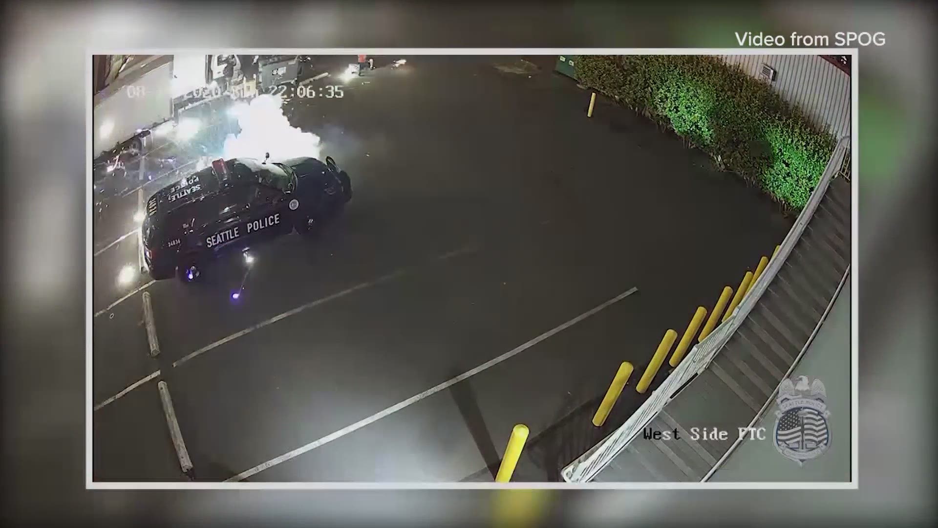 The Seattle Police Officer's Guild has released video of the riot in SODO, where six officers were injured and 18 people were arrested.