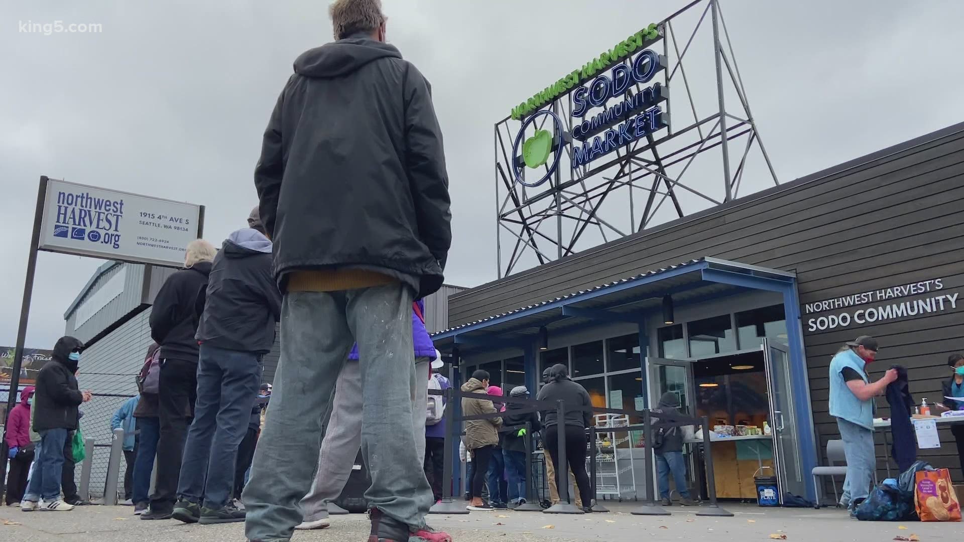 Northwest Harvest provides for the neighborhood in its SoDo Community Market, a free grocery store for people in need.