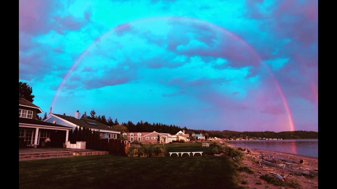 Video Beautiful Rainbow Above Seattle Skyline King5 Com