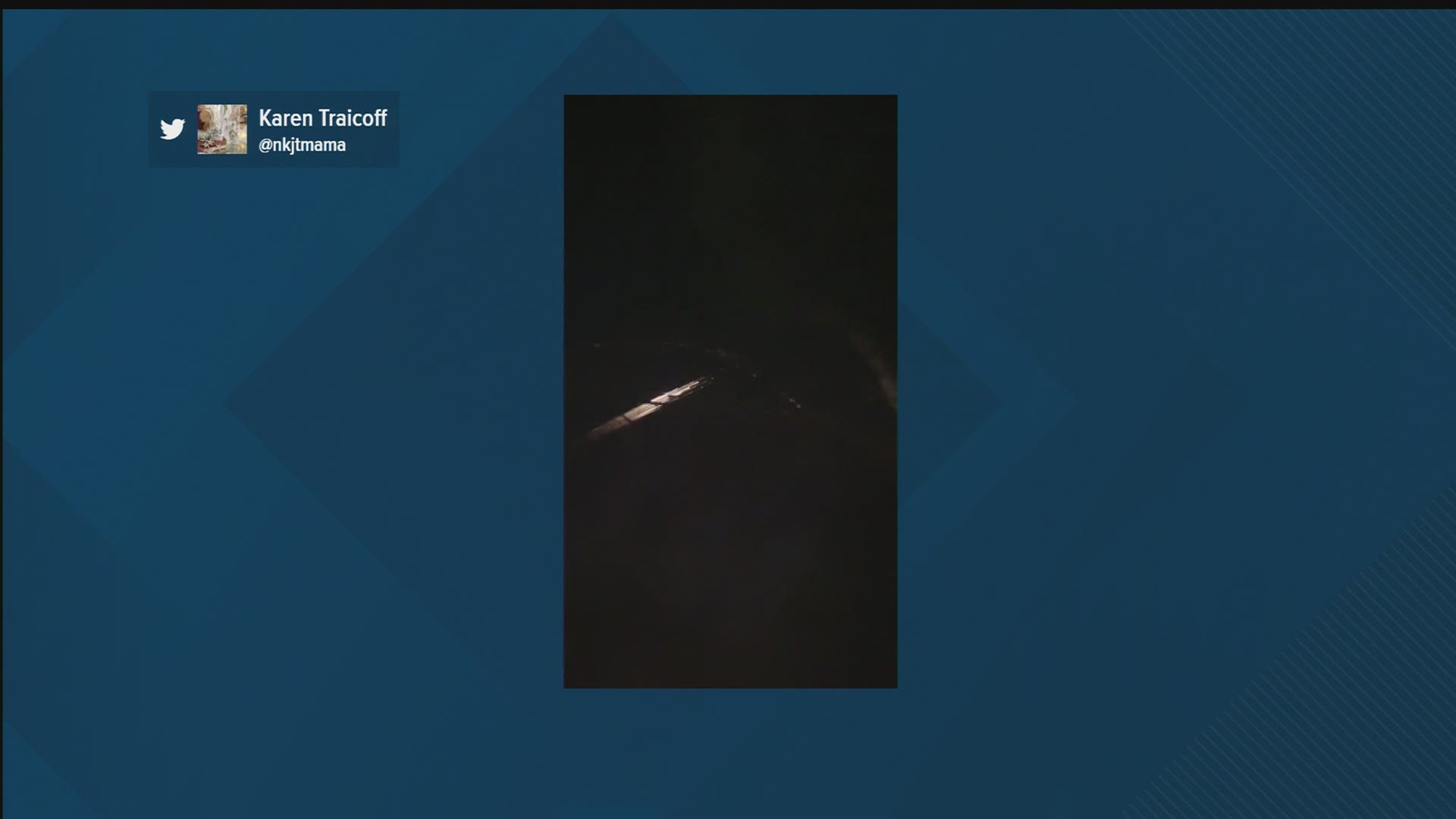 An astronomer at the Center for Astrophysics said the lights are from the Falcon 9 Starlink launch reentering after 22 days in orbit.