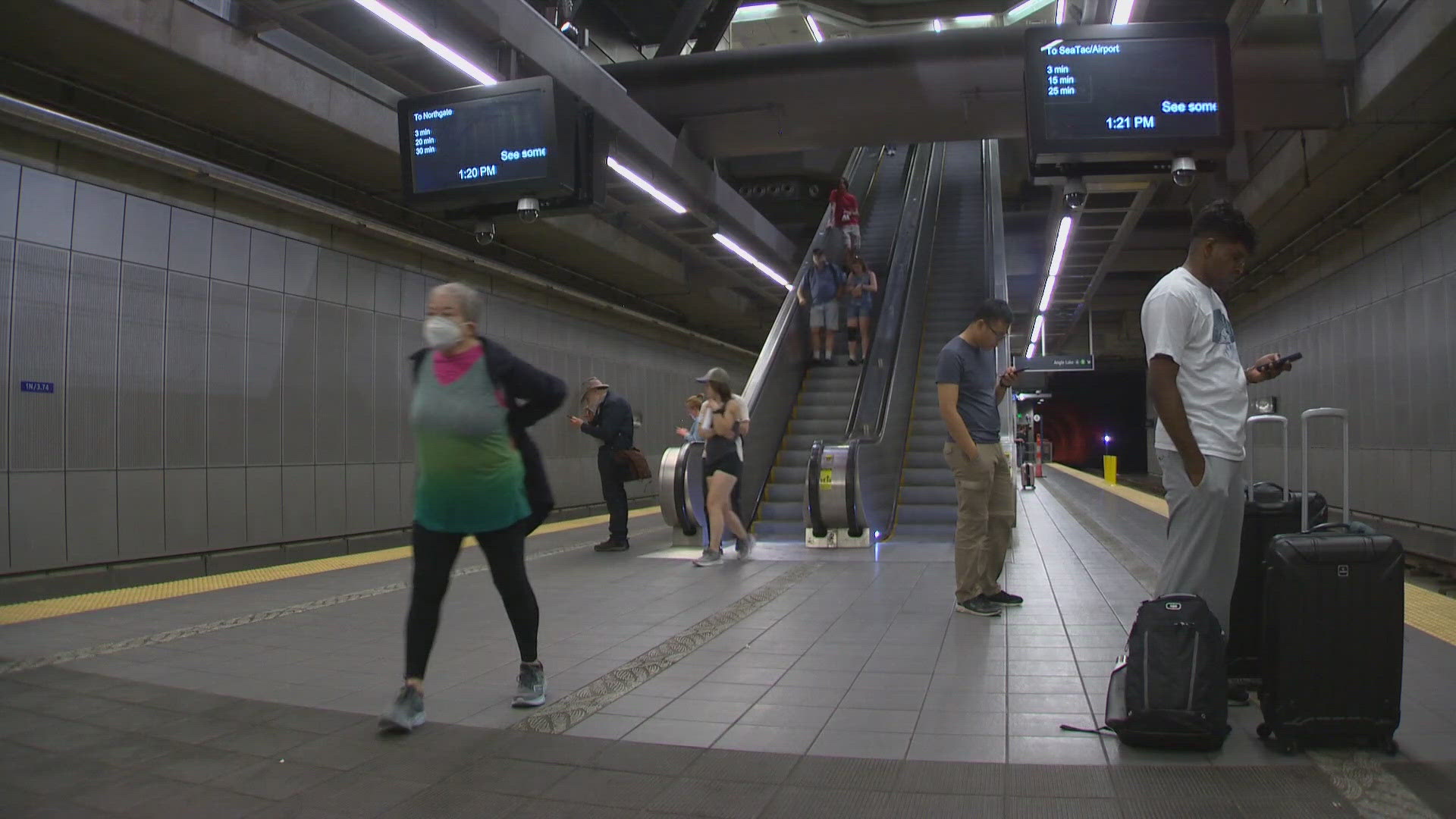 Police are searching for the people responsible for a deadly stabbing at one of the city's busiest light rail stations