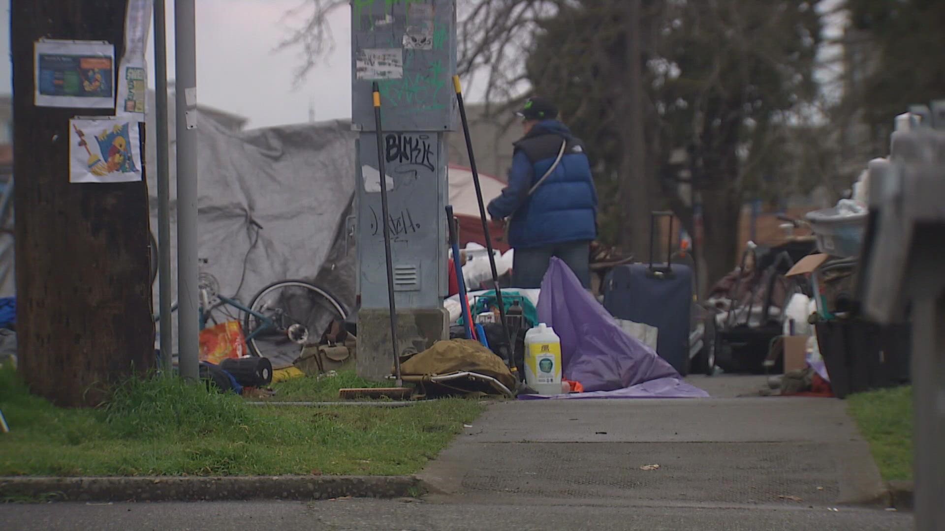 Last year, the city planned to consider a ban on camping on public property but the proposal was nixed out of concern for the number of people with personal property