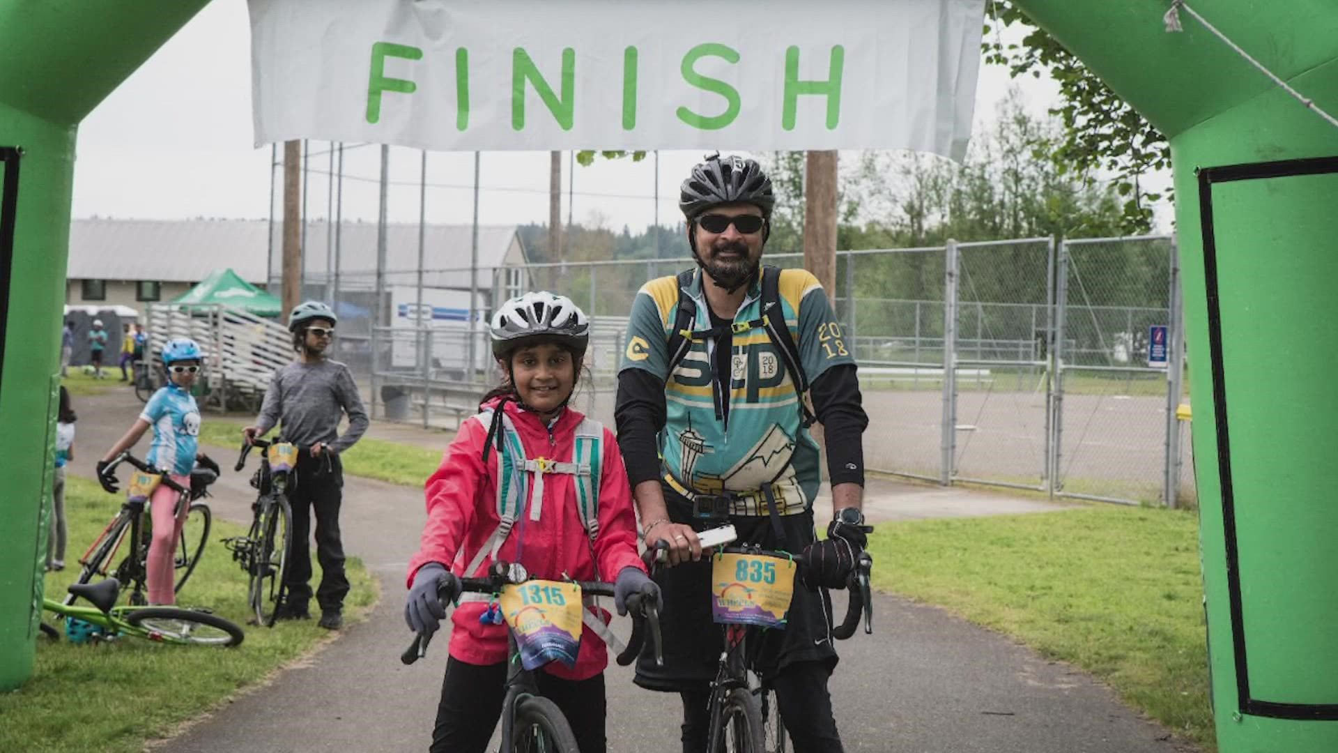Janyaa Teli missed summer camp and even some friends' birthday parties to train for the ride. She is raising money for a non-profit that supports education in India.