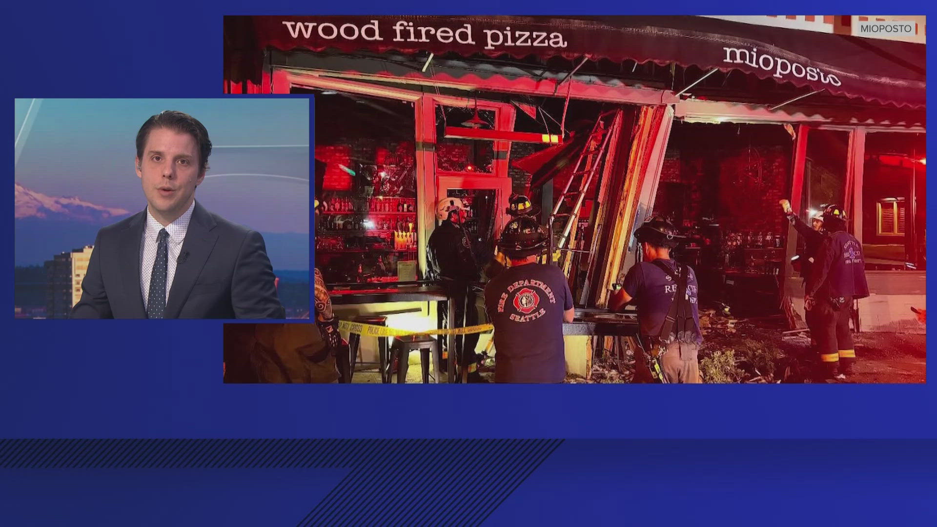 The pizzeria will temporarily close as its proprietors assess the damage. 