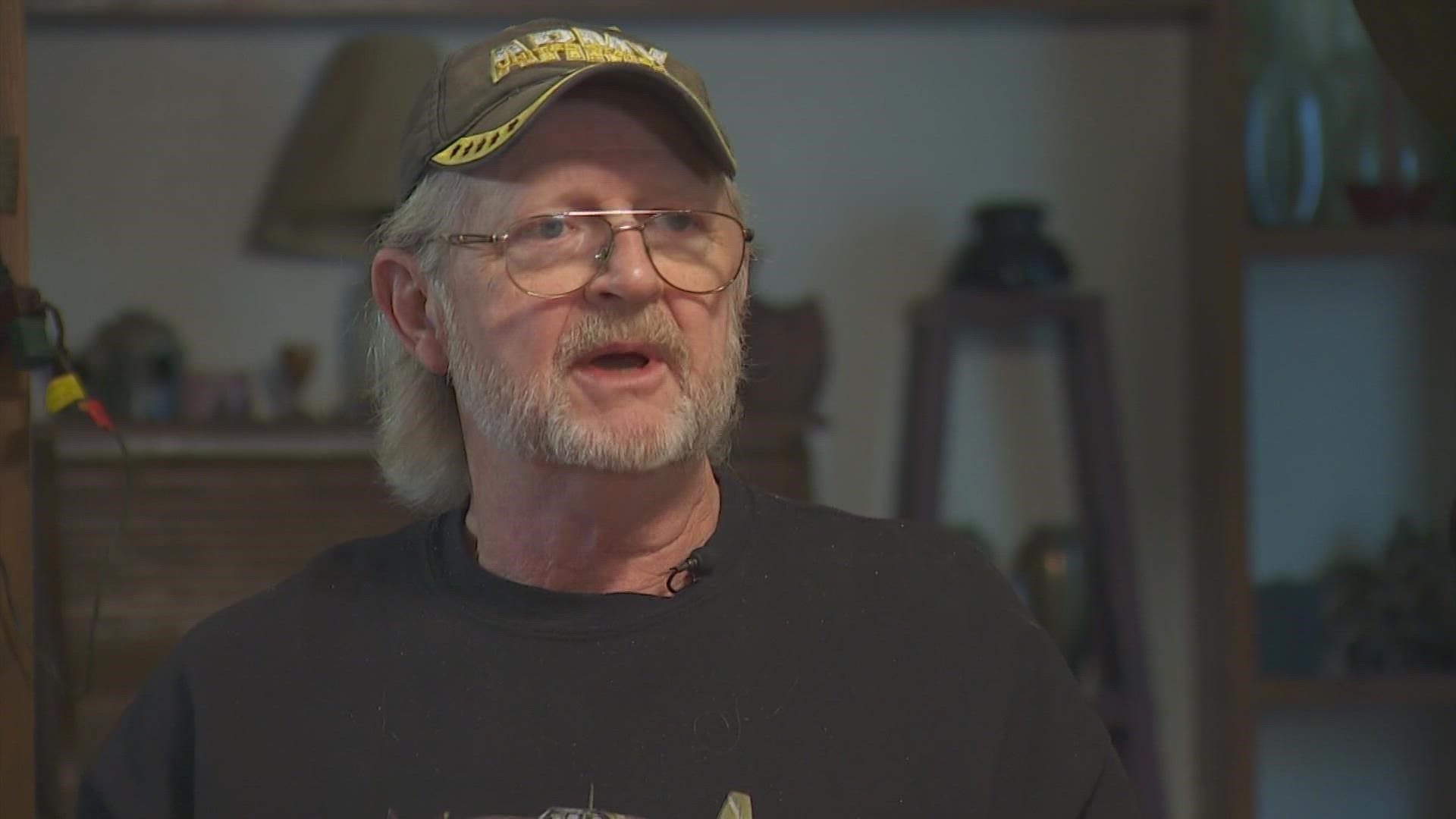 A 66-year-old Amazon driver was injured when he attempted to stop his truck from being stolen.