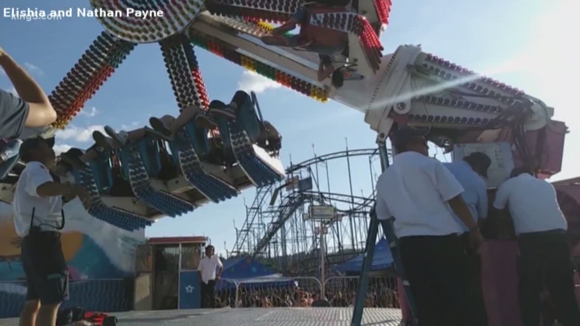 Witness video captures 19 trapped on broken ride at Washington State