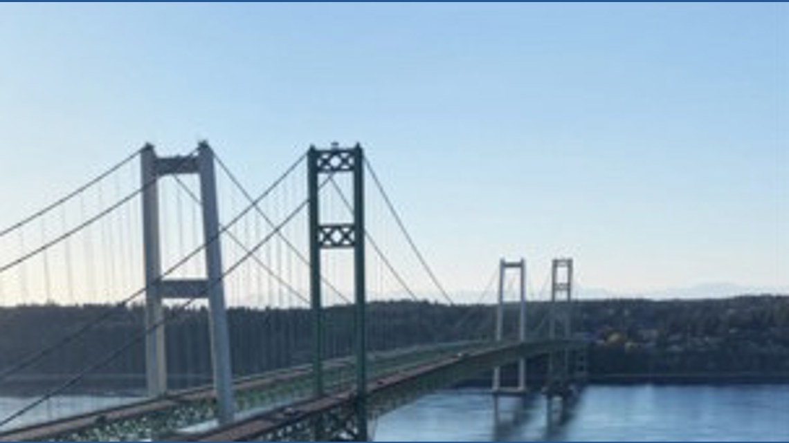 Hylebos Bridge Drone footage of the Tacoma Narrows bridge near sunset | king5.com