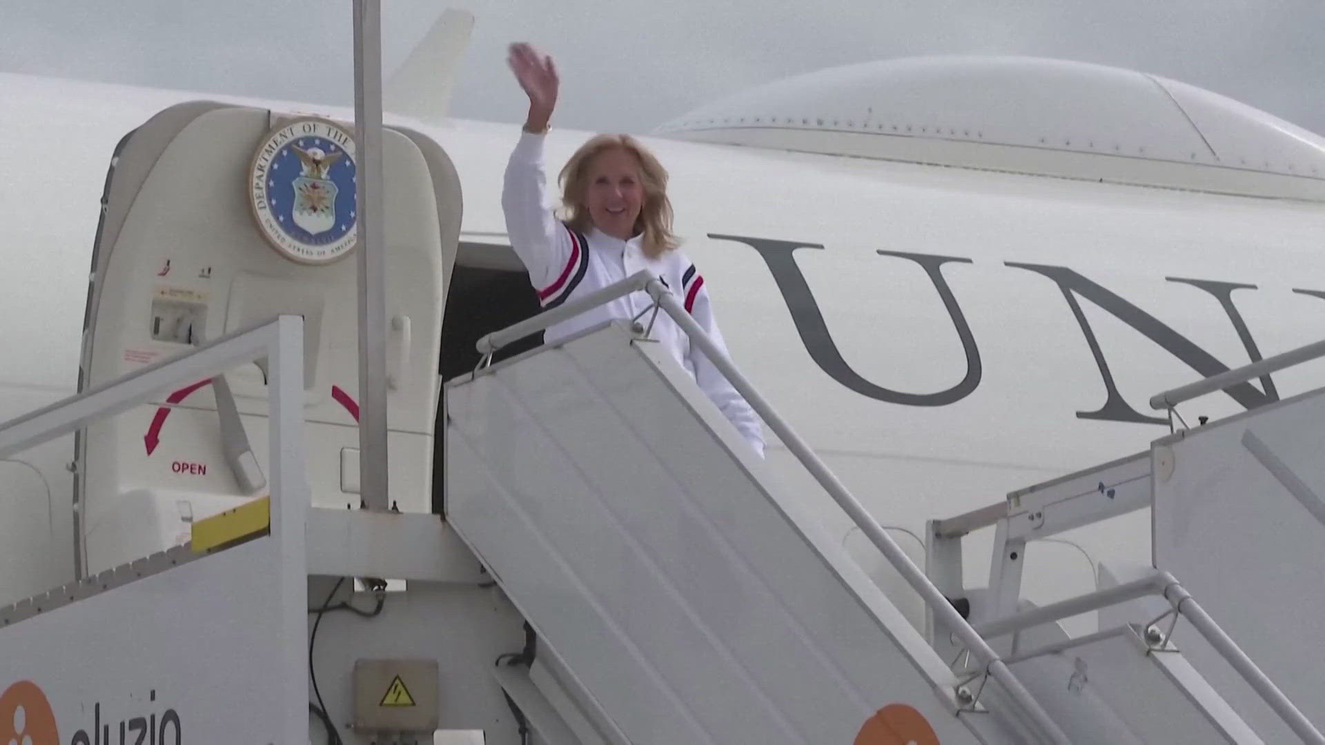 First Lady Jill Biden lands in Paris for Olympics | king5.com