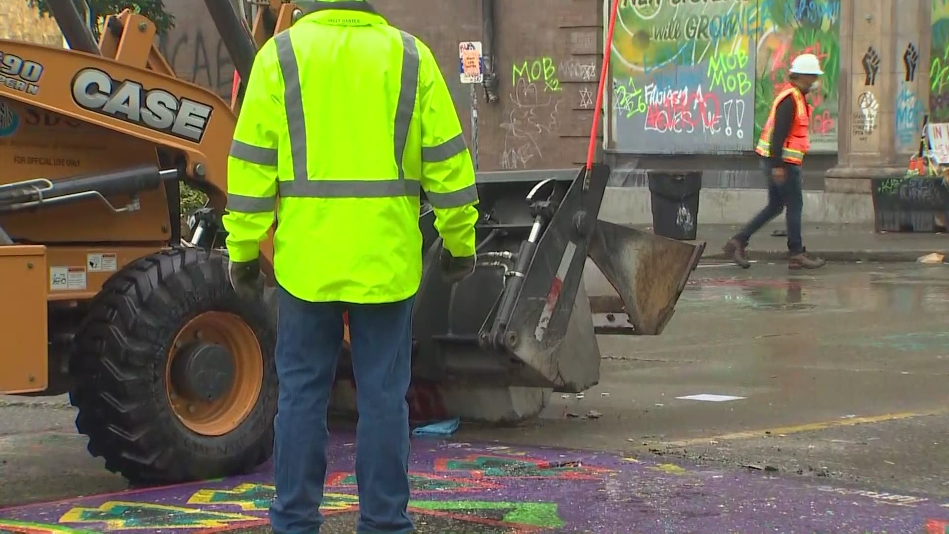 Seattle transportation crews began removing the barricades Tuesday morning.