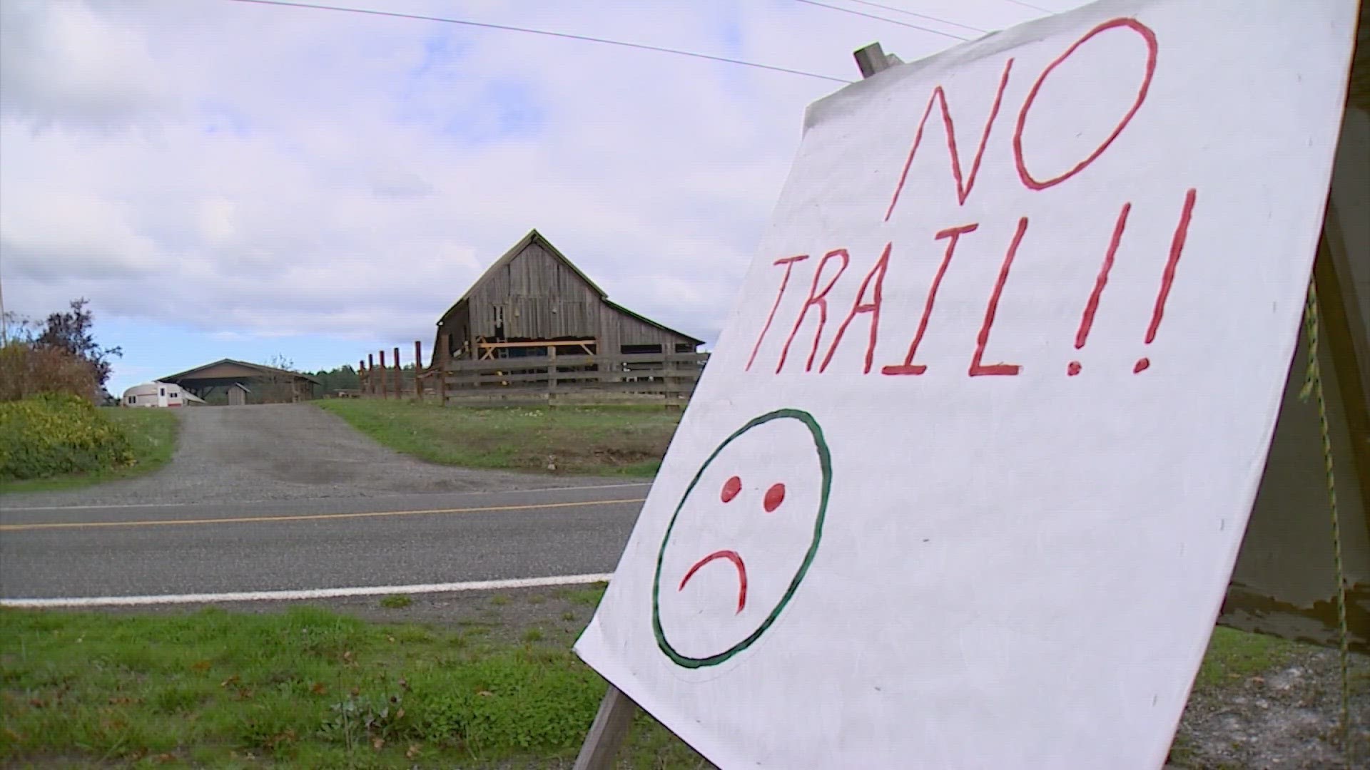 ​The three-mile-long paved trail would run through many farms and homesteads.