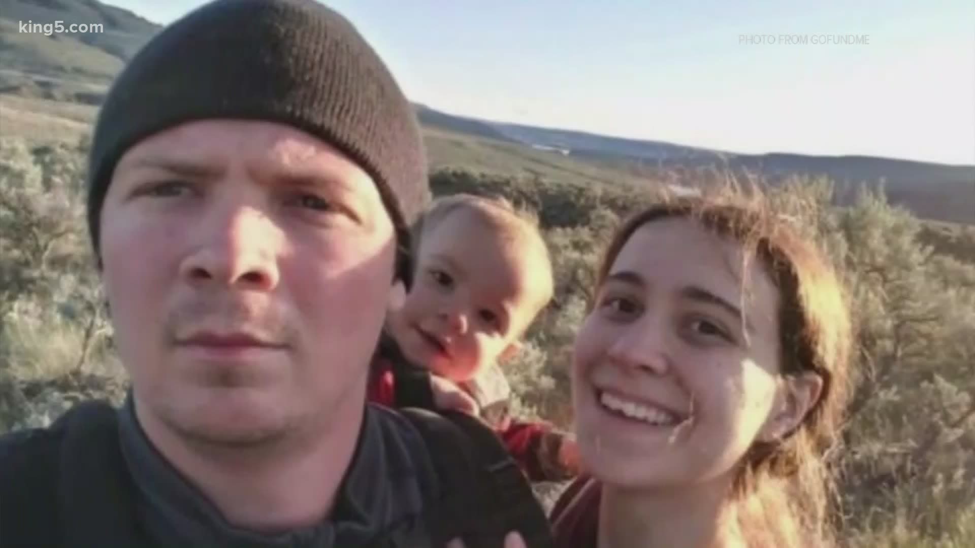 Jacob and Jamie Hyland and their baby were trying to flee from the Cold Springs Fire in Okanogan County, authorities said.
