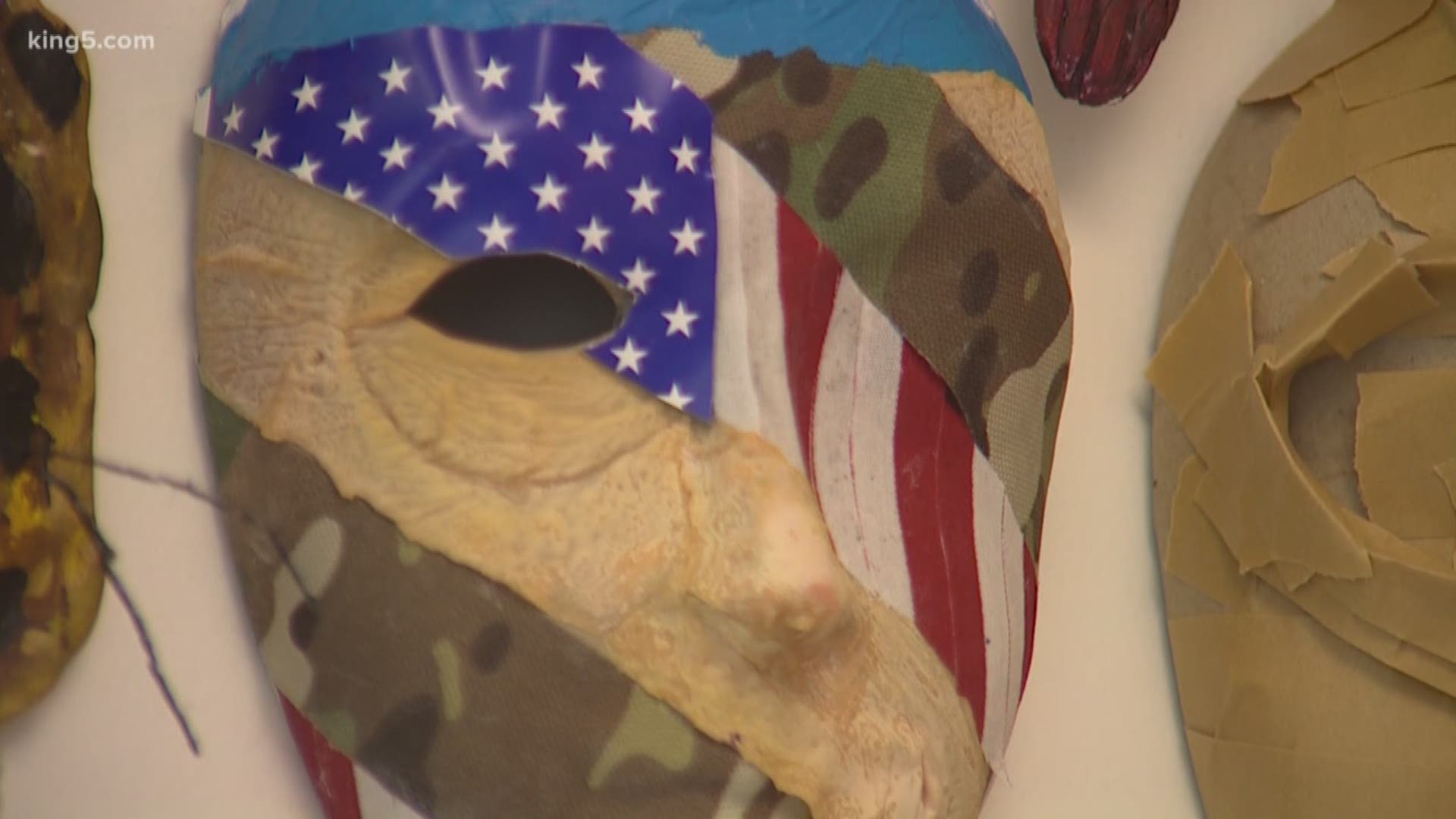 Wounded soldiers and veterans are learning to express themselves and heal through art therapy. KING 5's Drew Mikkelsen reports from Madigan Army Medical Center.