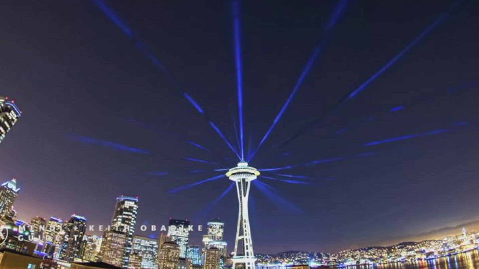 The show will be visible to anyone with a view of the landmark.