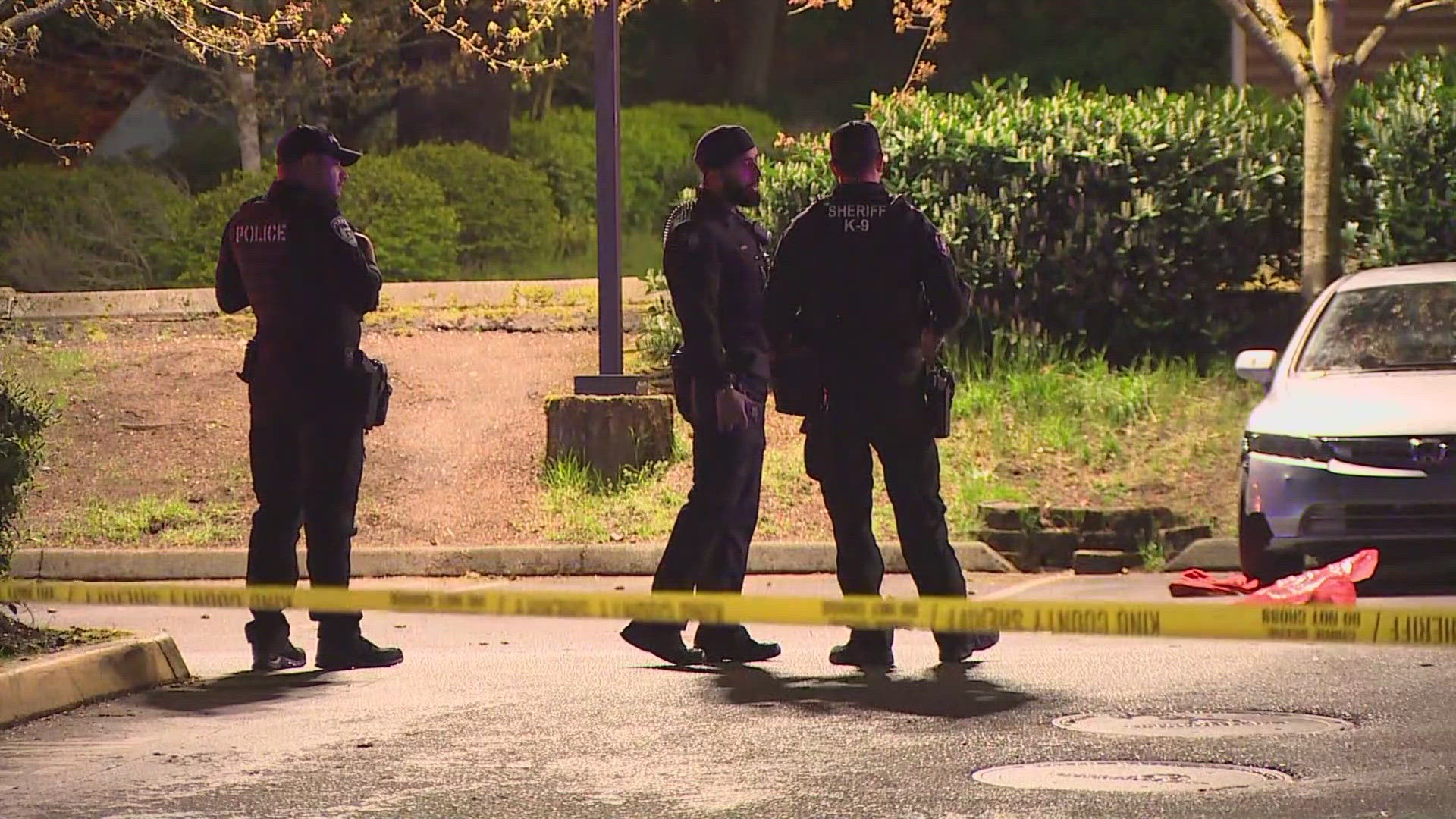 One person was hospitalized after an apparent shooting in Burien 