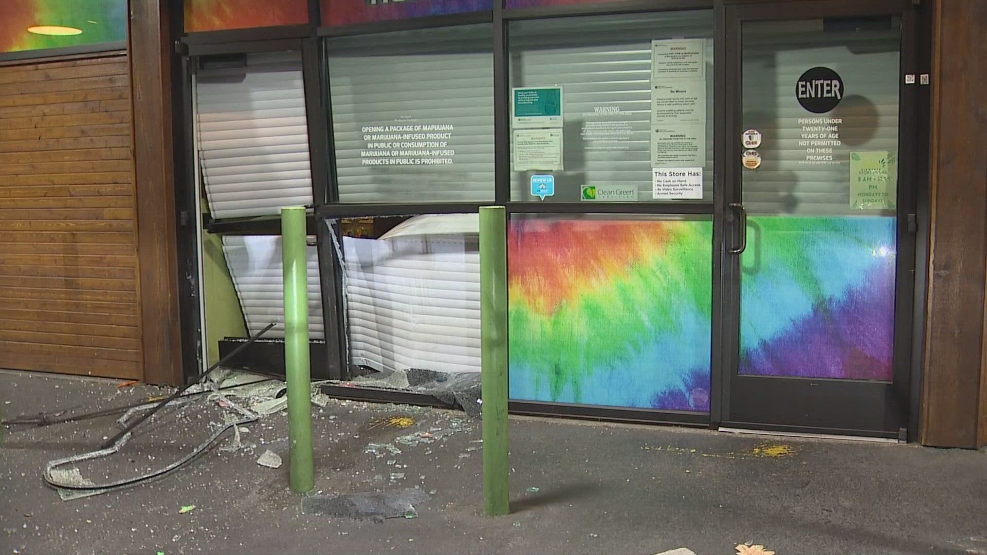 Store owners say the suspects drove into the store multiple times before getting inside.