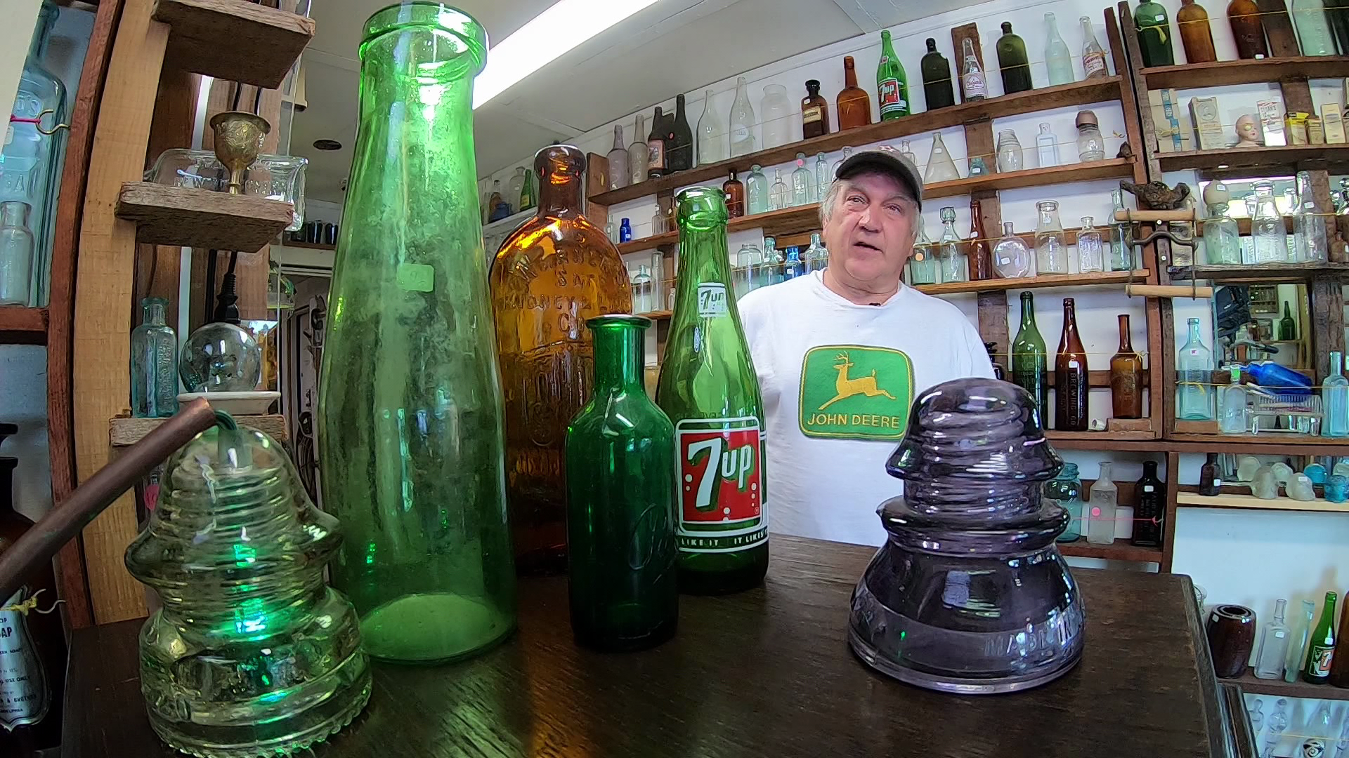 At Bottle Zone, owner Russ West displays thousands of bottles unearthed from all over the country. #k5evening