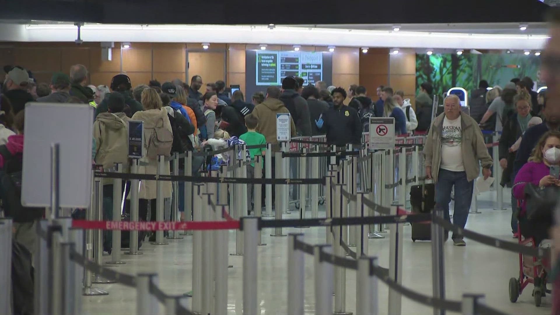 Airport officials were prepared for the busiest travel day of the year and opened all 28 security lanes at 3:45 AM