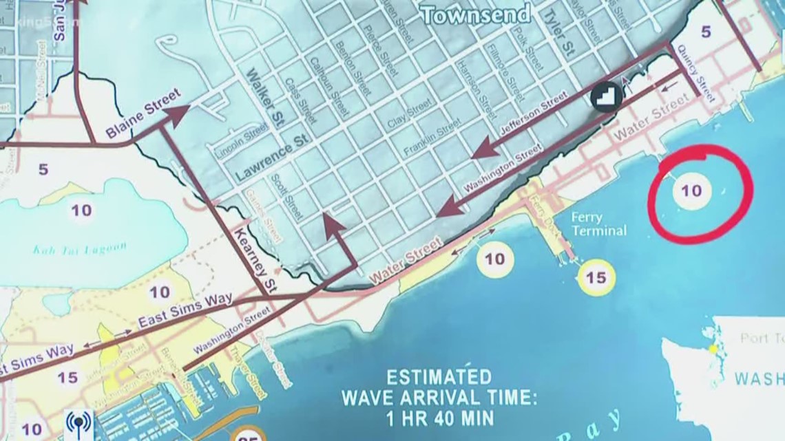 Seattle tsunami hazard map