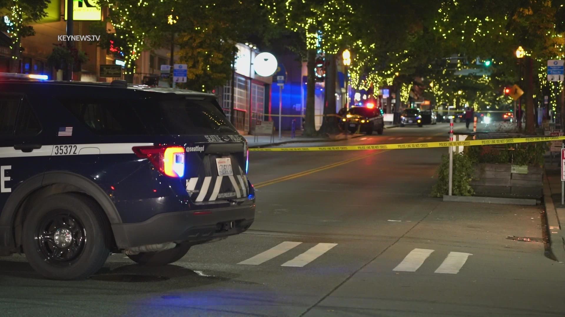 Police say a driver fleeing a shooting hit and killed a 21-year-old man.