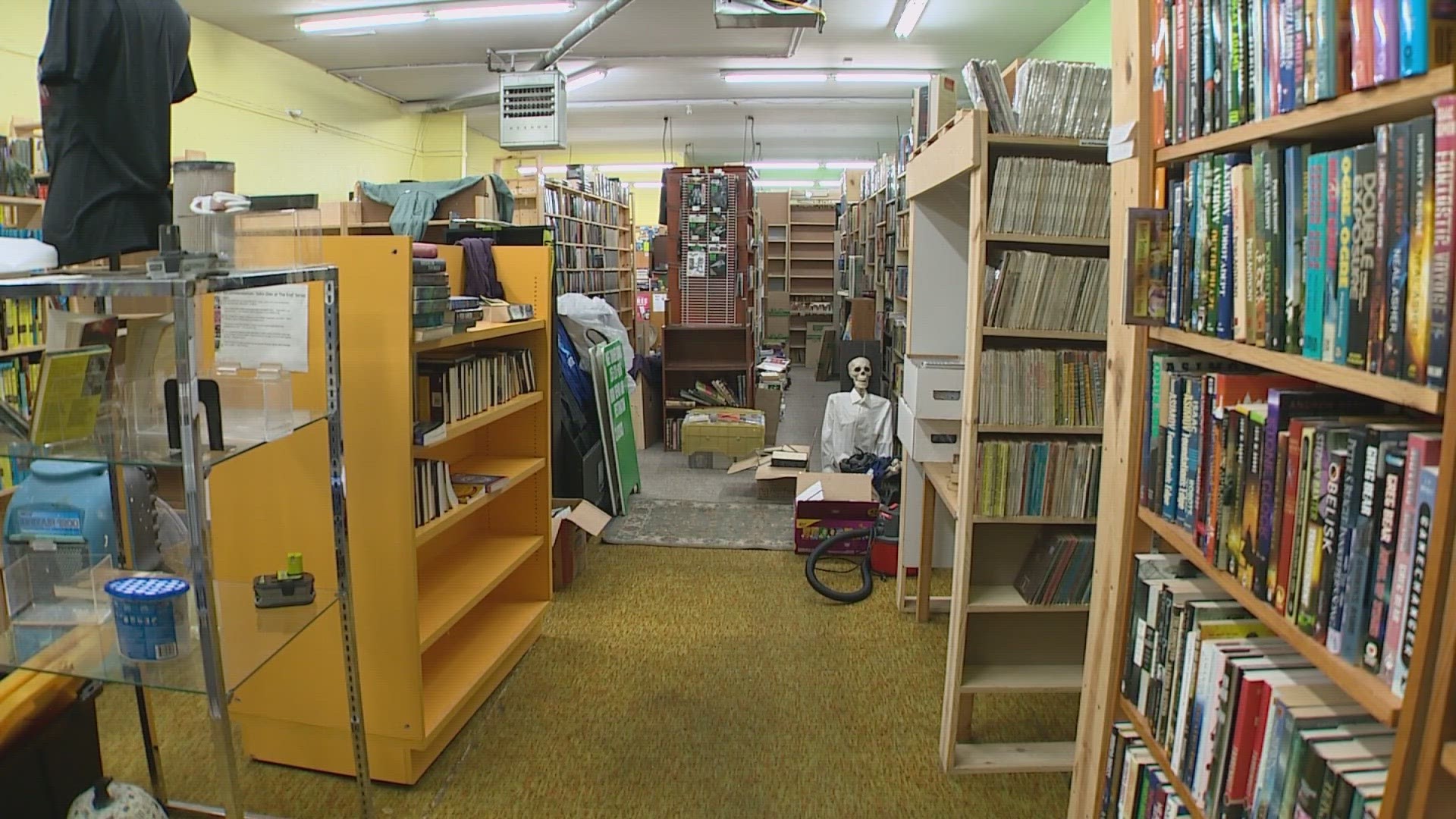 More than $8,000 worth of books and other products were destroyed in the flood.