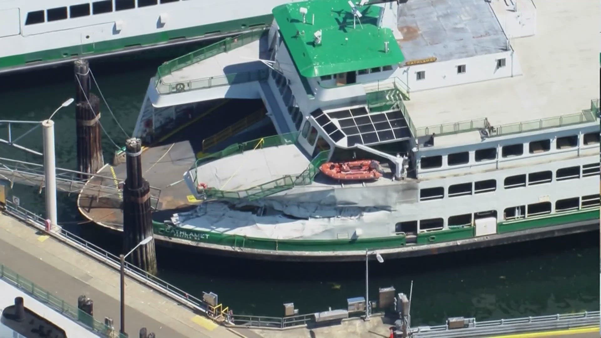 The collision at the Fauntleroy ferry terminal occurred on July 24, 2022. The Cathlamet "did not slow its speed" as it approached the dock.