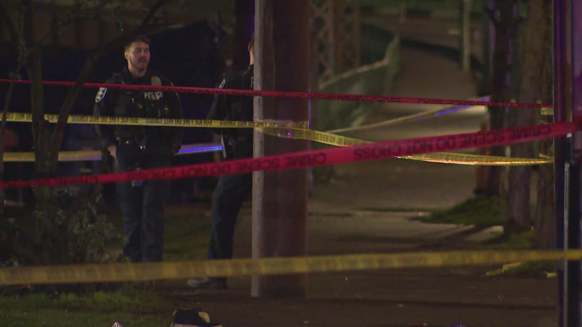 A man was found with multiple gunshot wounds near a homeless shelter at 12th Ave S and Weller St.