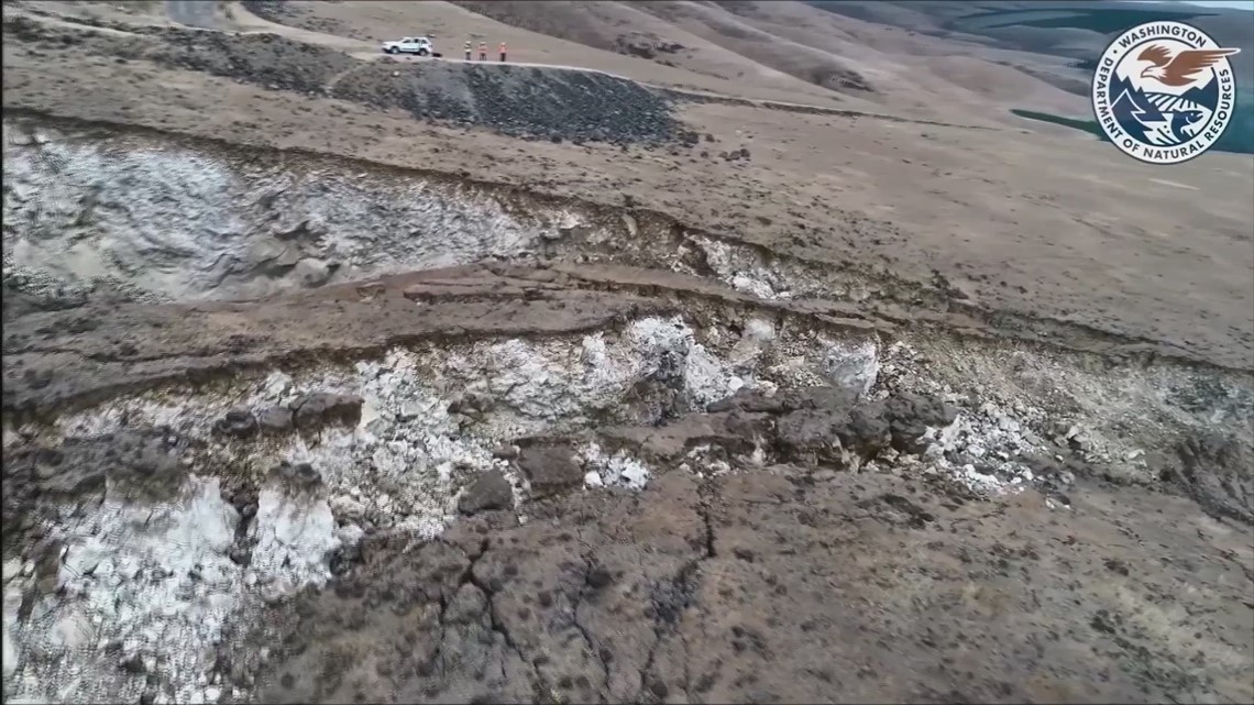 Landslide at Yakima's Rattlesnake Ridge still slowly moving | king5.com