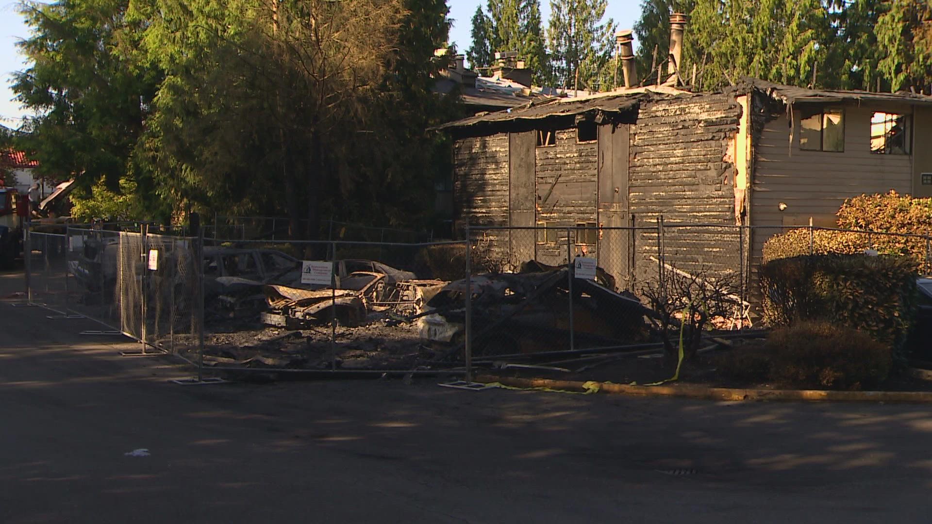 Twelve apartment units were destroyed. Local business owners are rallying together to help those who were displaced.