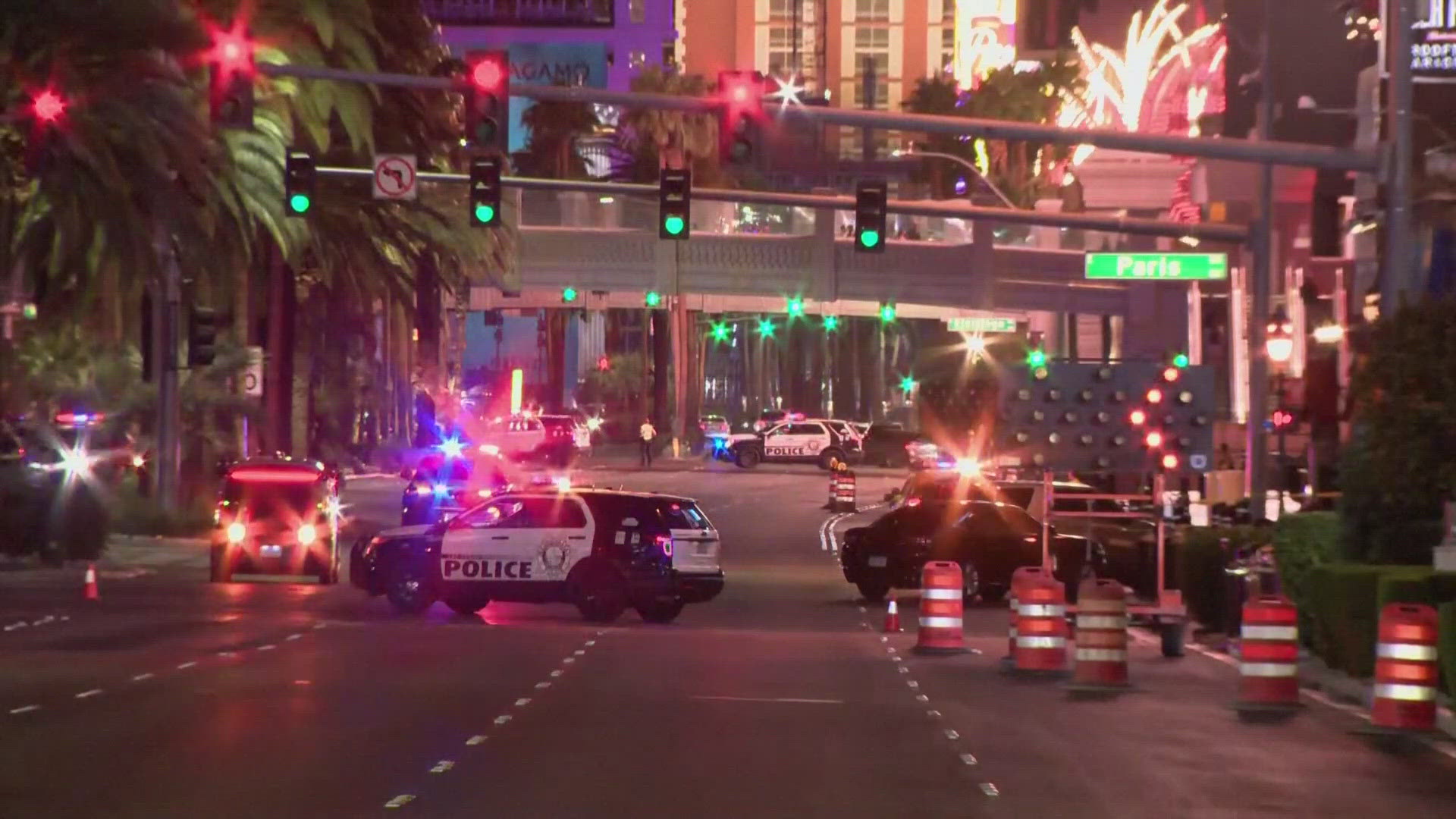 Two people have died after a shooting on the Las Vegas Strip, believed to be the result of an online agument