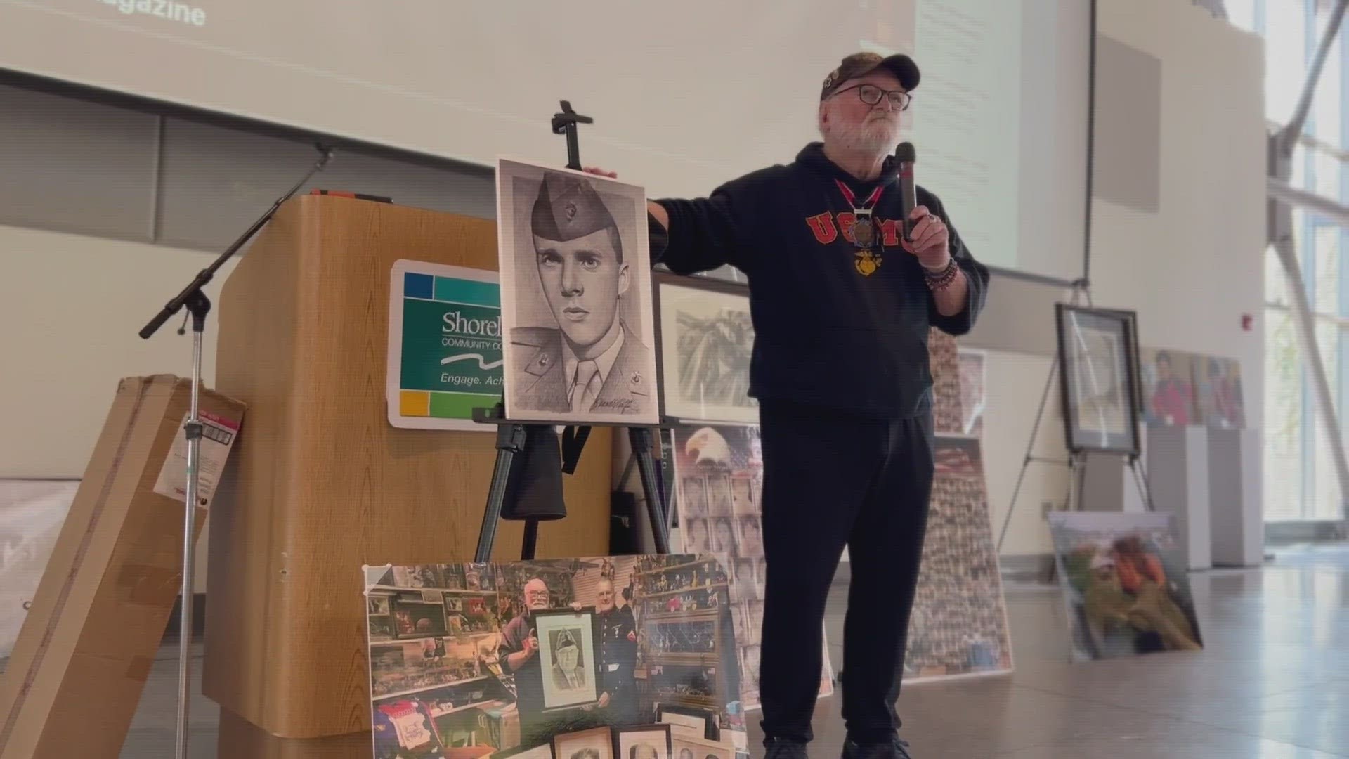 "Painting Away the Trauma II" features creative works illustrating what the military experience was like for veterans as well as pieces by artist Michael Reagan.