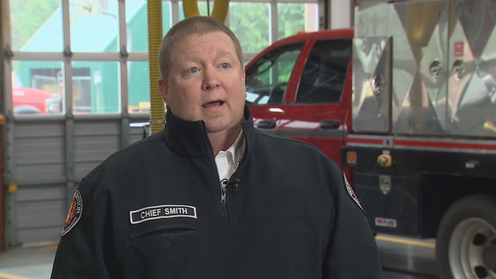 The chief says more than half of the agency's firefighters will be laid off if two west Thurston County fire levies end up failing to pass.