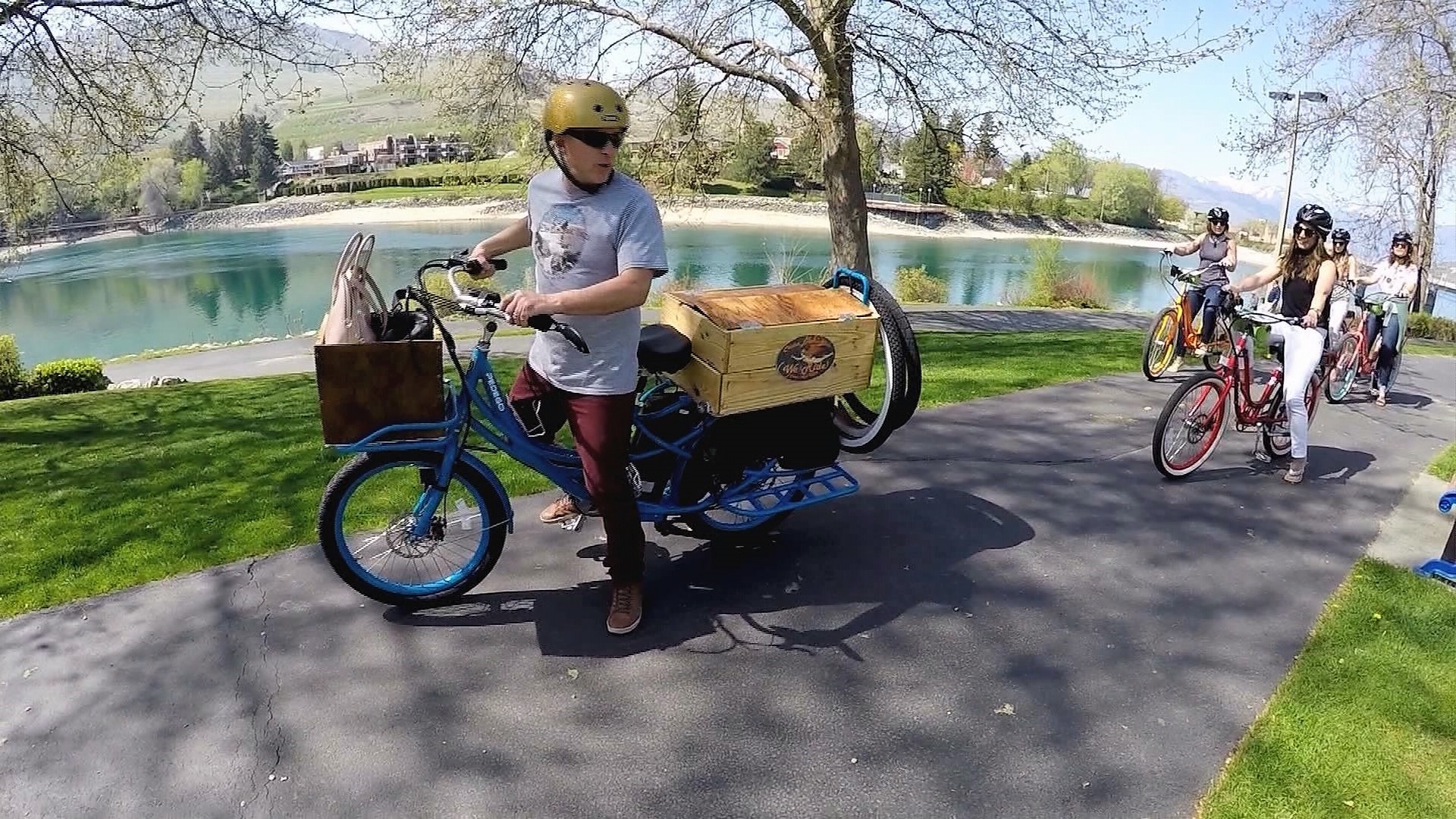 Chelan Electric Bikes offers fun guided winery tours around Lake Chelan that total 20 miles round trip.