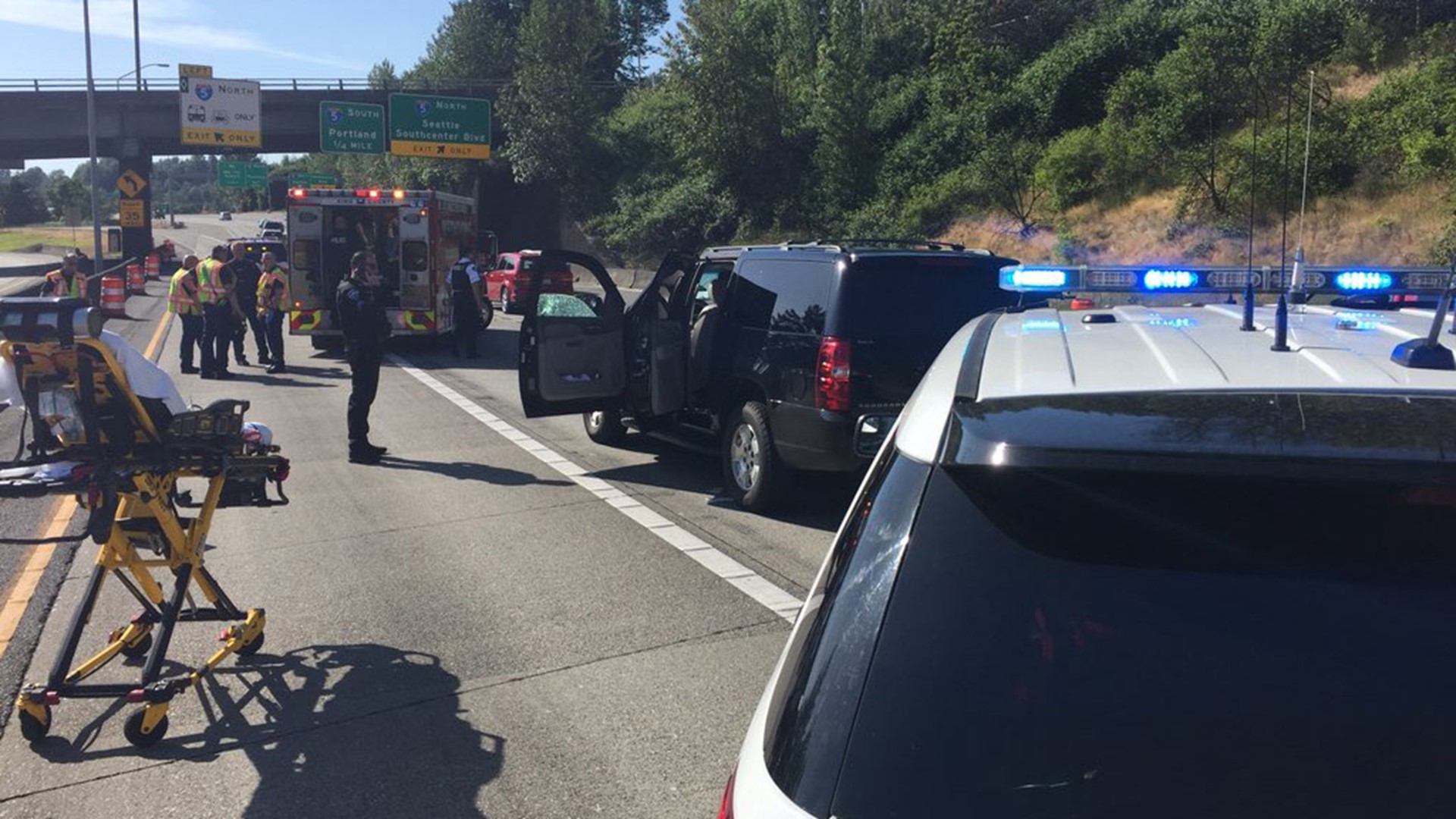 Man hurt in road rage shooting on I-405 near Southcenter | king5.com