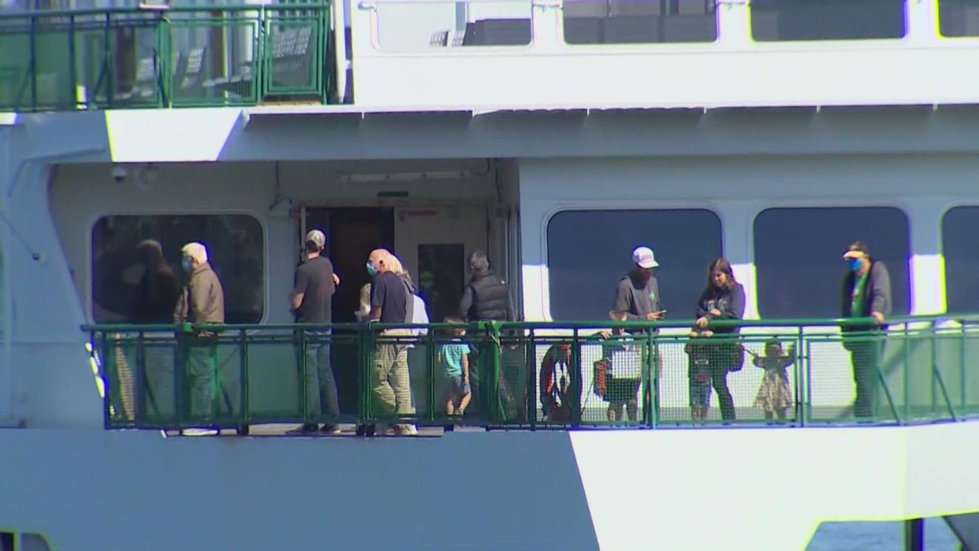 Food and drink service will return to five Washington State Ferries vessels on four routes starting April 13.