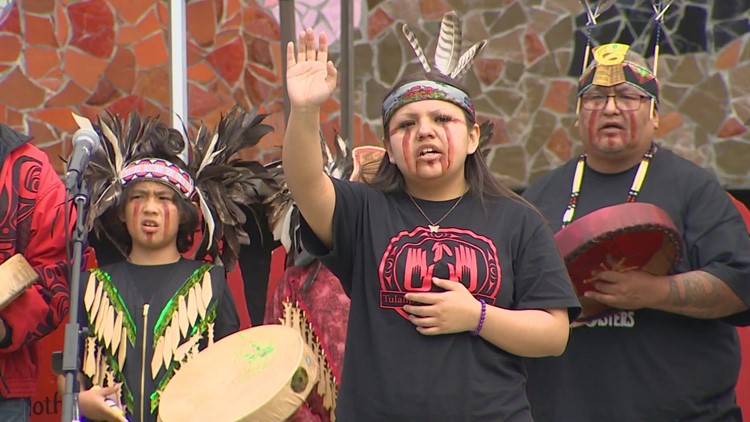 Group marches in Seattle to bring awareness of missing Indigenous people