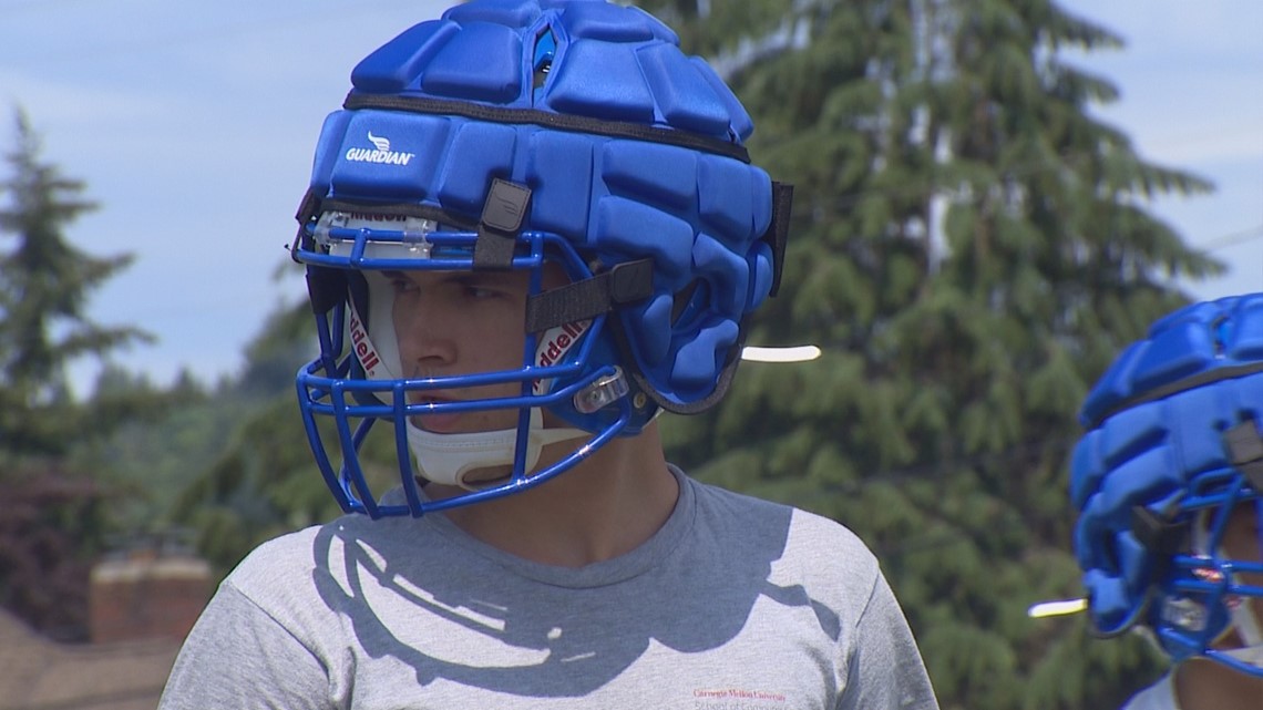 Football helmets with outside padding get tryout at Bremerton High