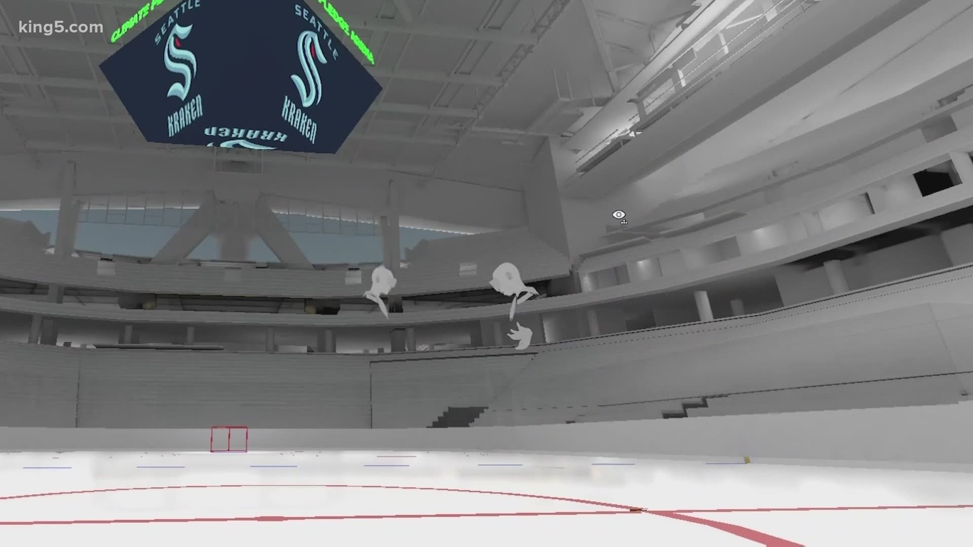 A KING 5 exclusive: A VR tour through the future home of the Seattle Kraken, from the ice to the scoreboard and to the bar.