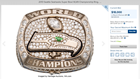 Sold at Auction: 2014 Seattle Seahawks NFC Championship ring.