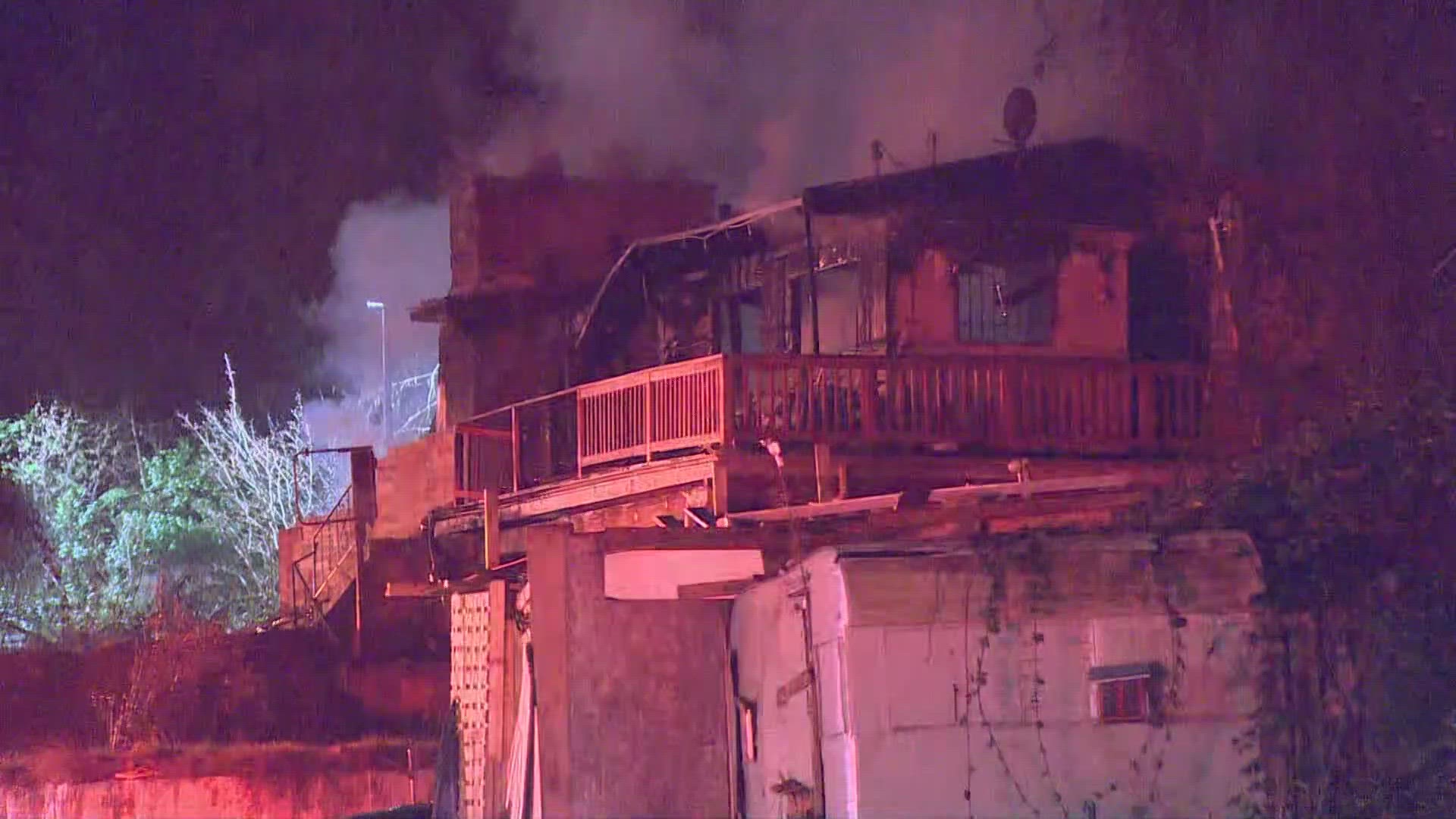 The fire took place at an abandoned building at Martin Luther King Jr. Way and Charleston St. in Seattle's Beacon Hill neighborhood