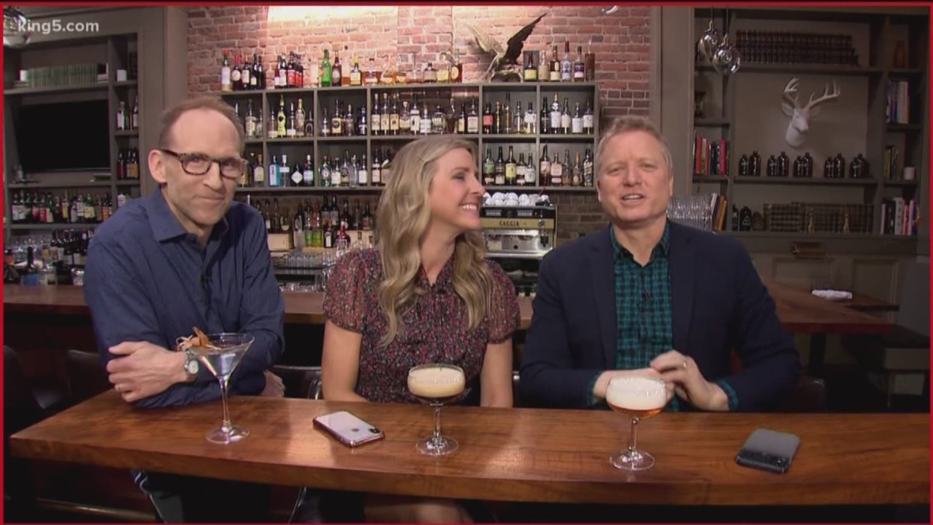 Kim, Michael and Jim host from the trendy HEADS AND TAILS restaurant in Ballard. Featuring TripFit, Marshmallow Farming, Extreme Hopscotch, the newest trend in milk- Grizzly Milk, the hot spring plant from Ciscoe, that's a thing- dog collars and t-mobile, and a unicycle ride share