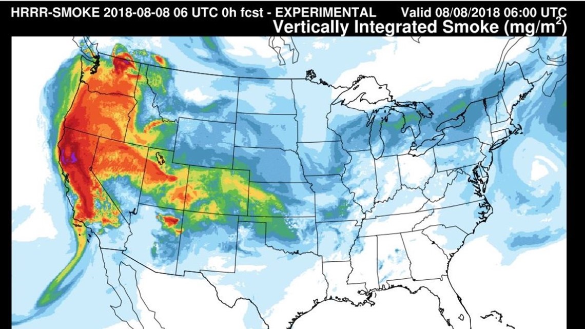 West coast wildfire smoke spreads across North America  king5.com