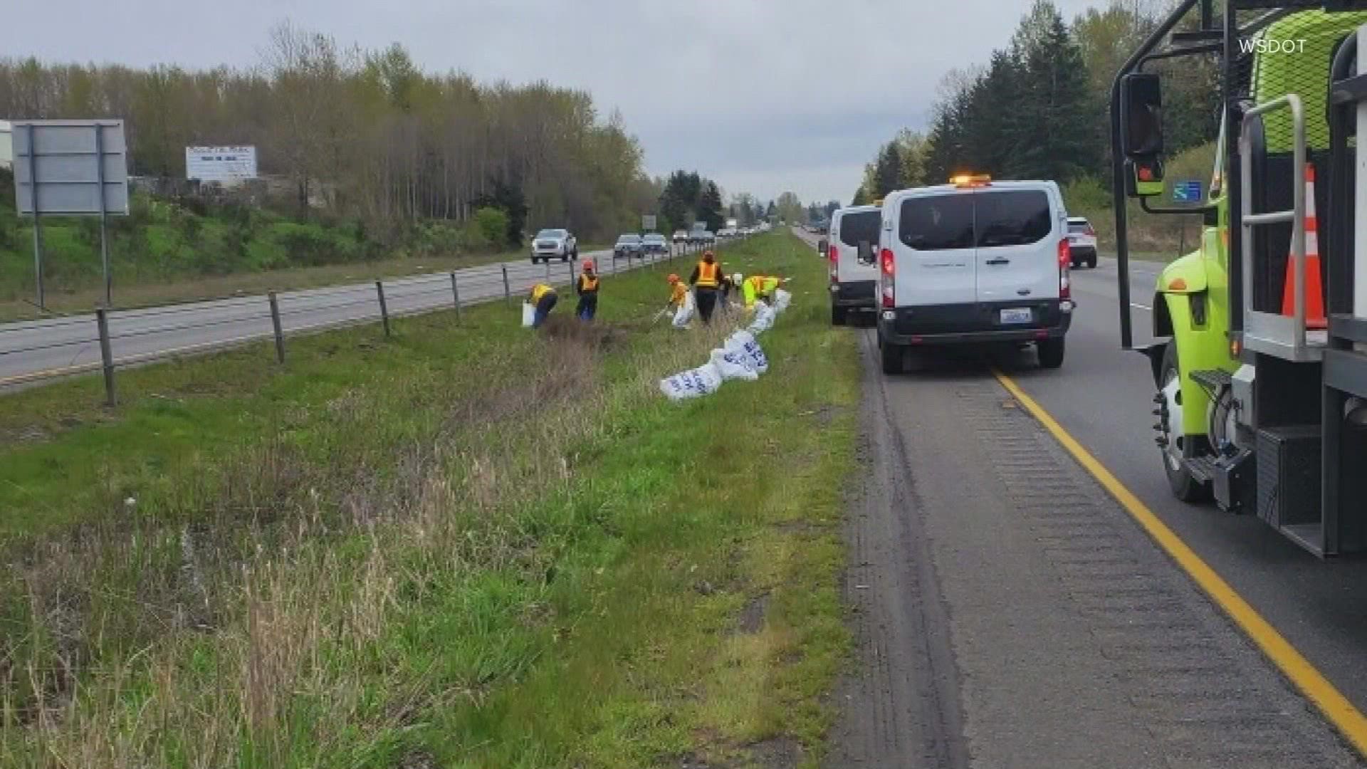 The cleanup comes after the Department of Ecology received multiple complaints about trash and debris on the side of the highway.