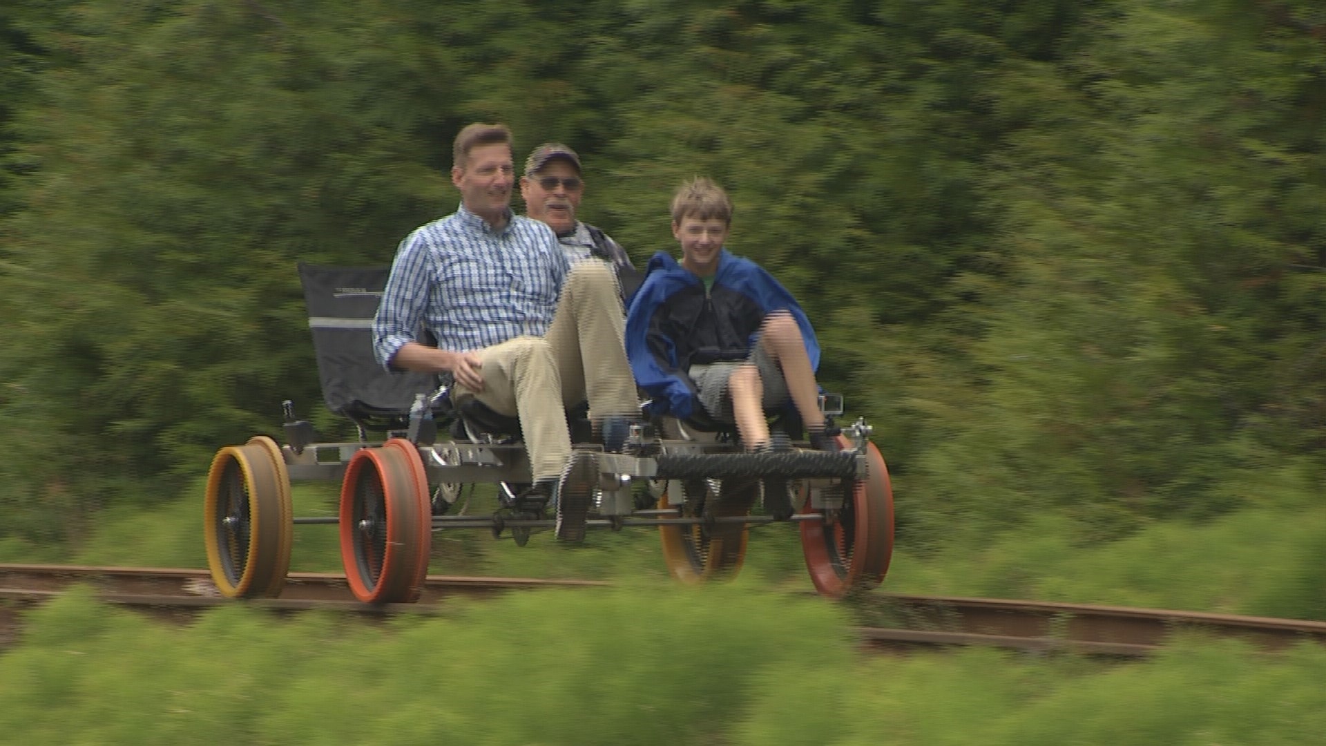 Use pedal power to explore a historic railroad track with the Vance