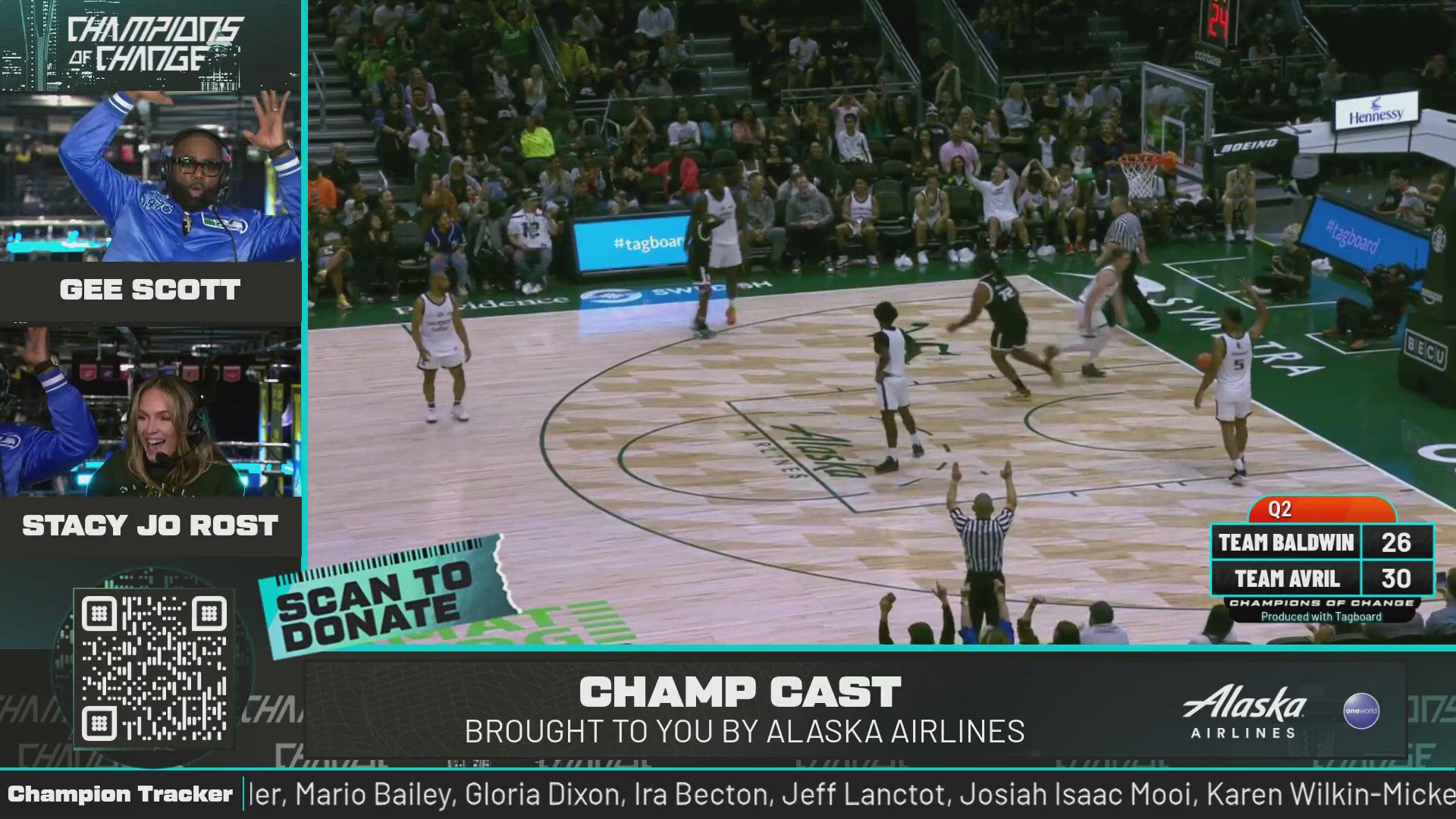 At the Champions of Change All-Star Basketball Game on Friday, Cliff Avril's son surprised announcers with back-to-back threes.